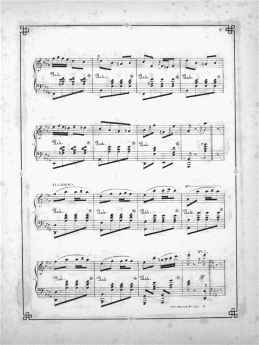 Sea Beach. Polka Piano Solo scores gallery preview page 4