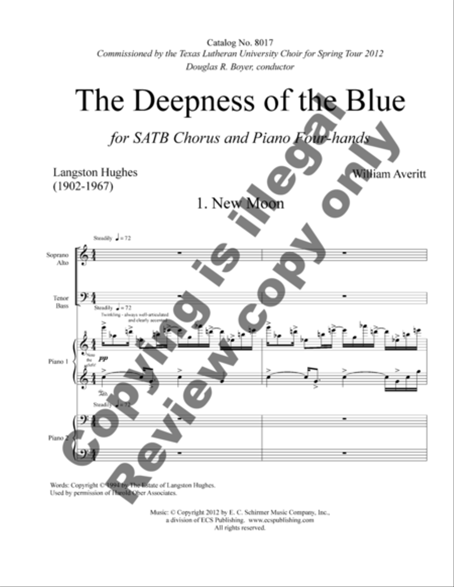 The Deepness of the Blue 4-Part scores gallery preview page 12