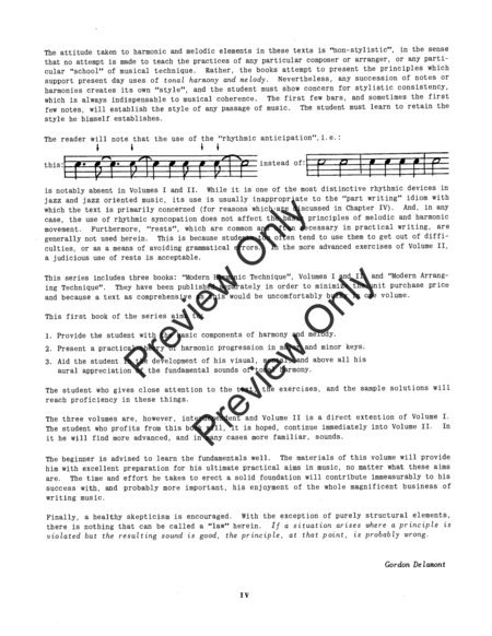 Modern Harmonic Technique, Volume I - The Elements of Harmony