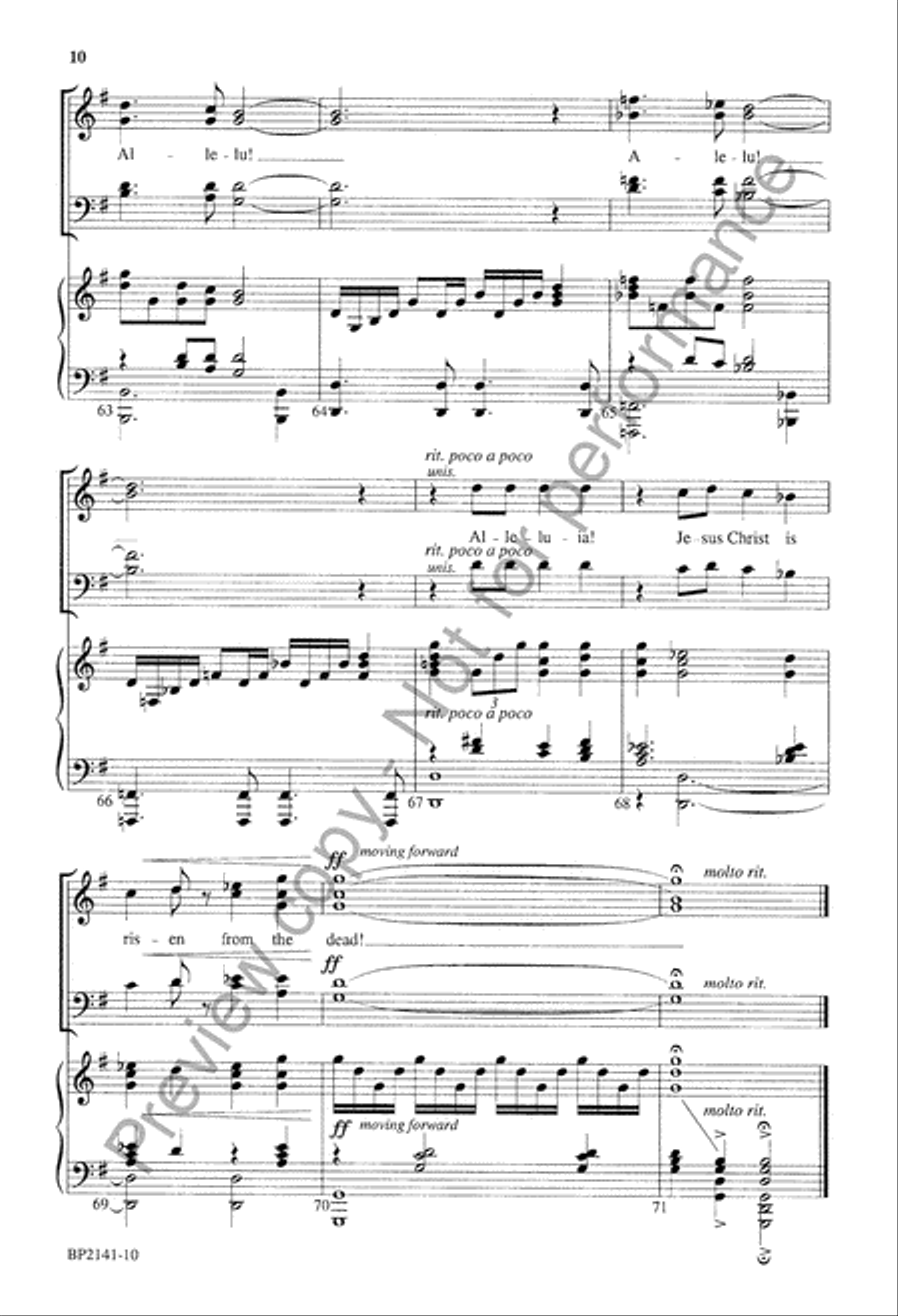 Jesus Is Risen from the Dead! 4-Part scores gallery preview page 11