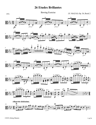 Mazas, Etudes for Viola Op 36, Book 2, No.53