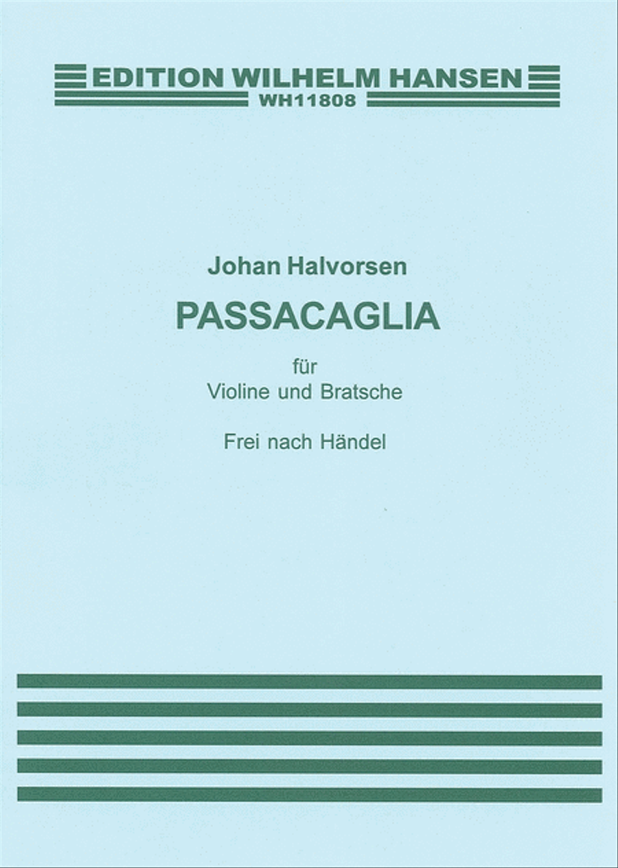 G.F. Handel/Johan Halvorsen: Passacaglia In G Minor For Violin And Viola (Score/Parts) Orchestra scores gallery preview page 1
