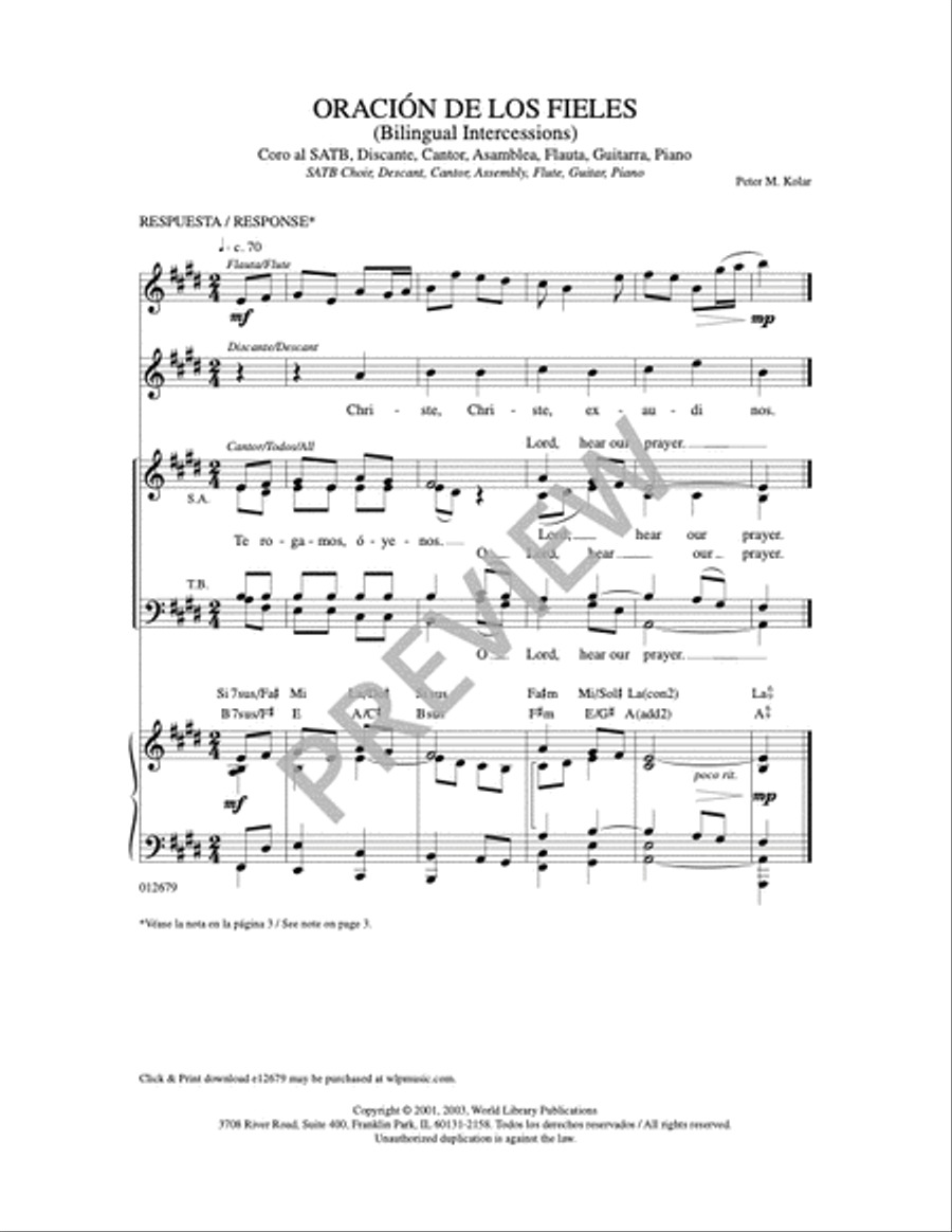 Oracion De Los Fieles Oracion De Los Fieles 4-Part scores gallery preview page 6