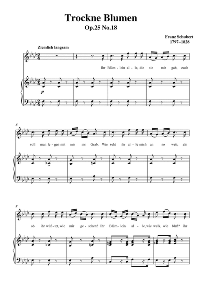 Schubert-Trockne Blumen,Op.25 No.18 in f minor,for Vocal and Piano