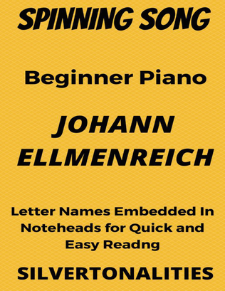 Book cover for Spinning Song Beginner Piano Sheet Music