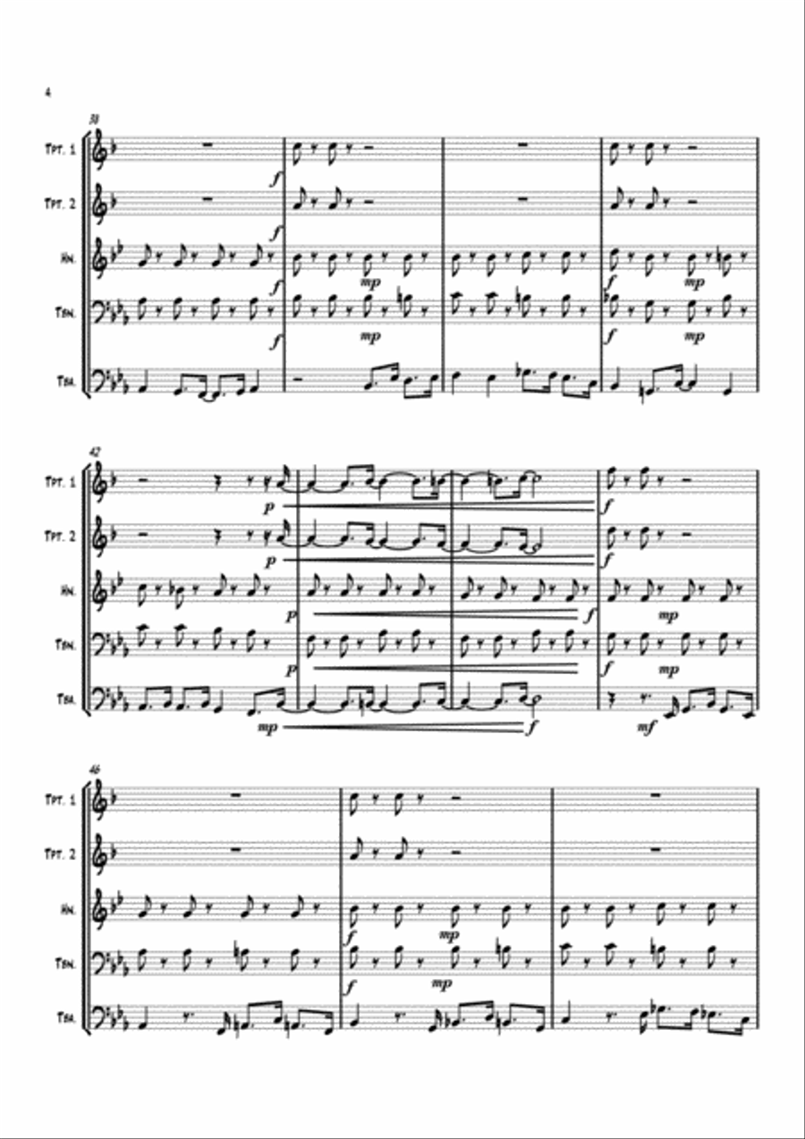 Ain't Misbehavin' Brass Ensemble scores gallery preview page 6