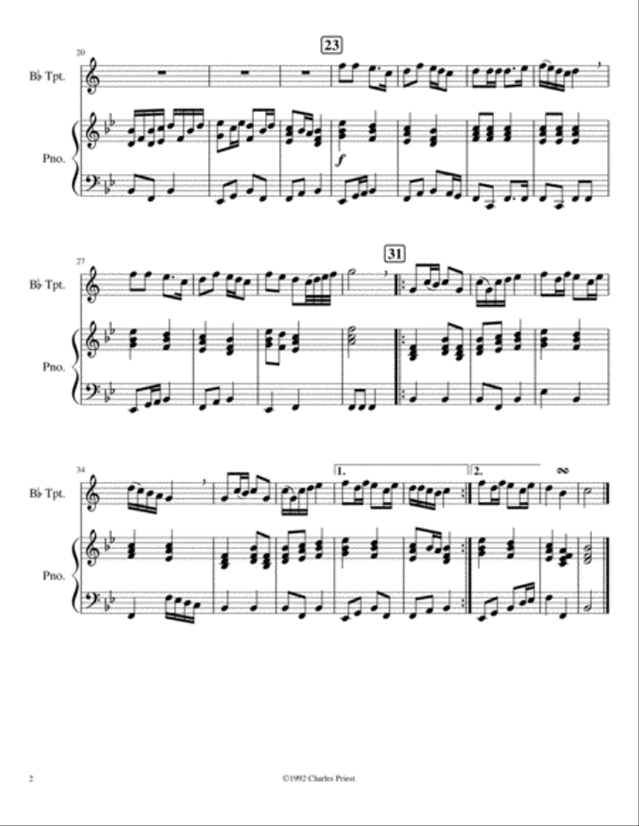 Wedding March Wedding March Trumpet Solo scores gallery preview page 2