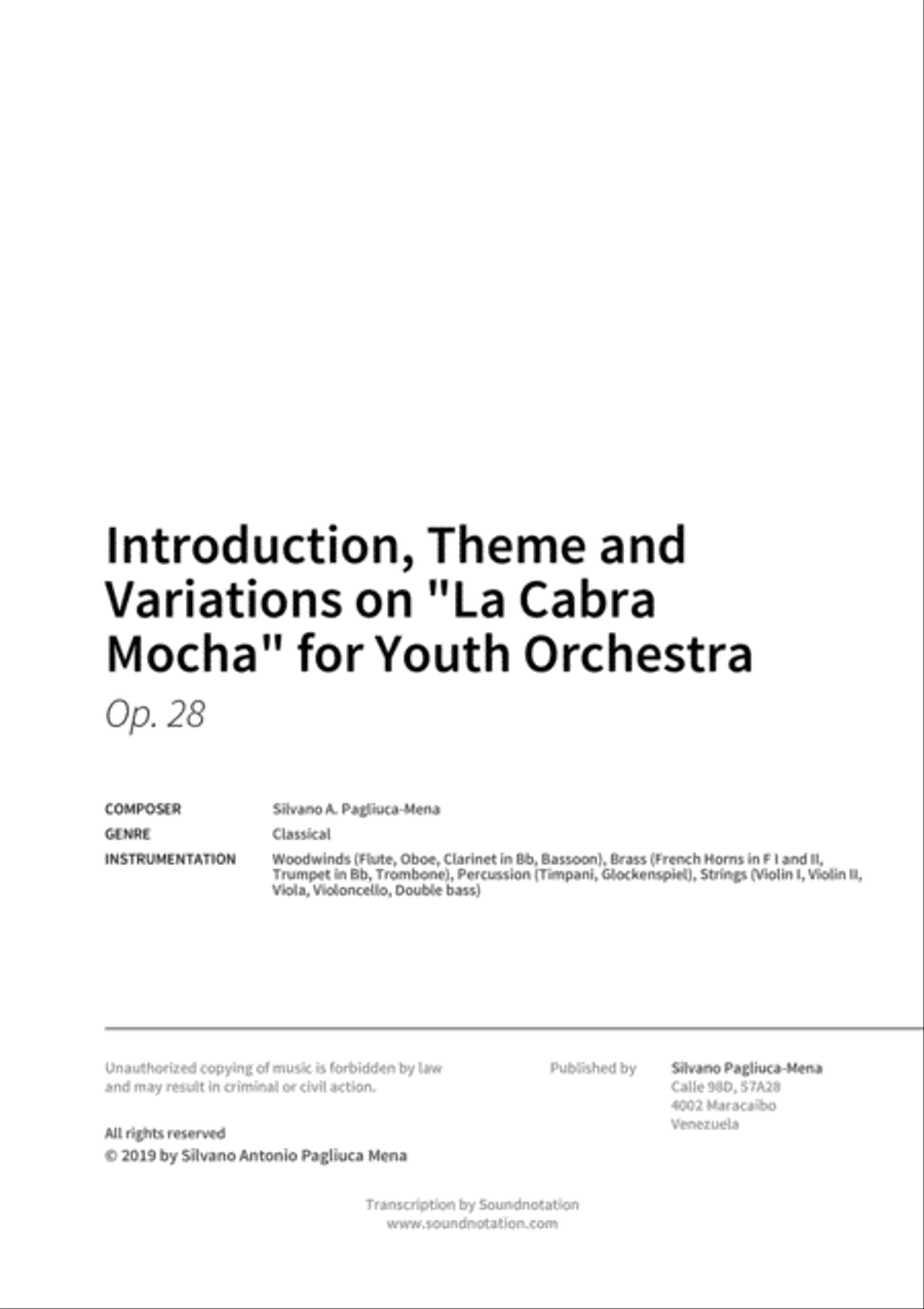 Introduction, Theme and Variations on 