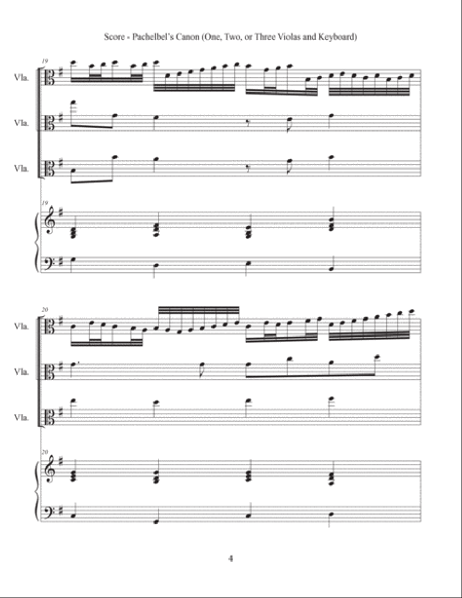 Canon (Viola and Keyboard) Bassoon scores gallery preview page 5