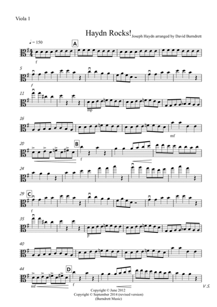 Haydn Rocks! for Viola Quartet image number null