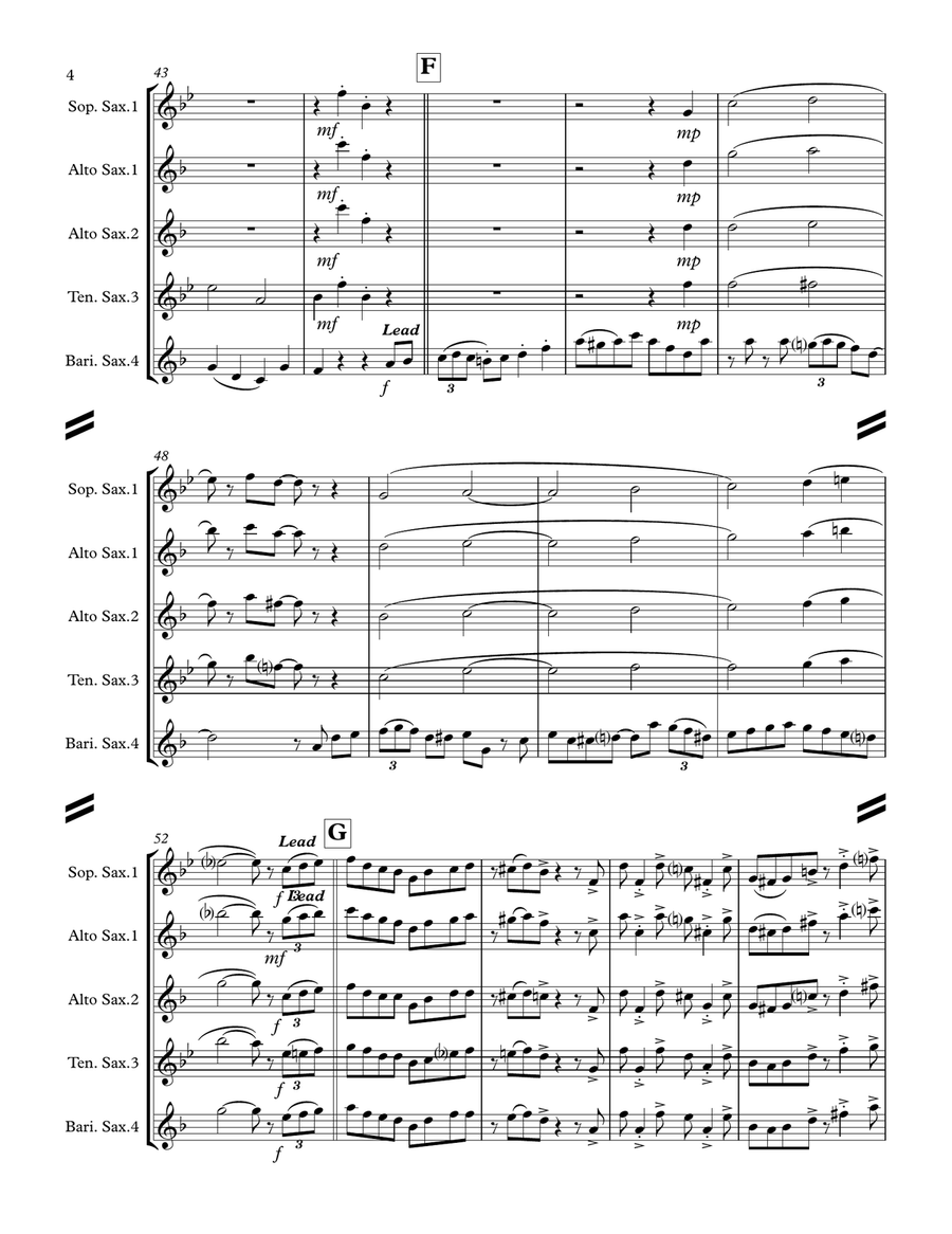 It's Beginning To Look Like Christmas Saxophone Quartet scores gallery preview page 5