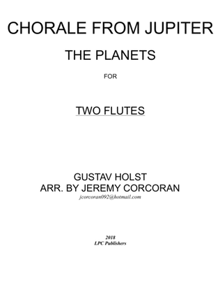 Book cover for Chorale from Jupiter for Two Flutes