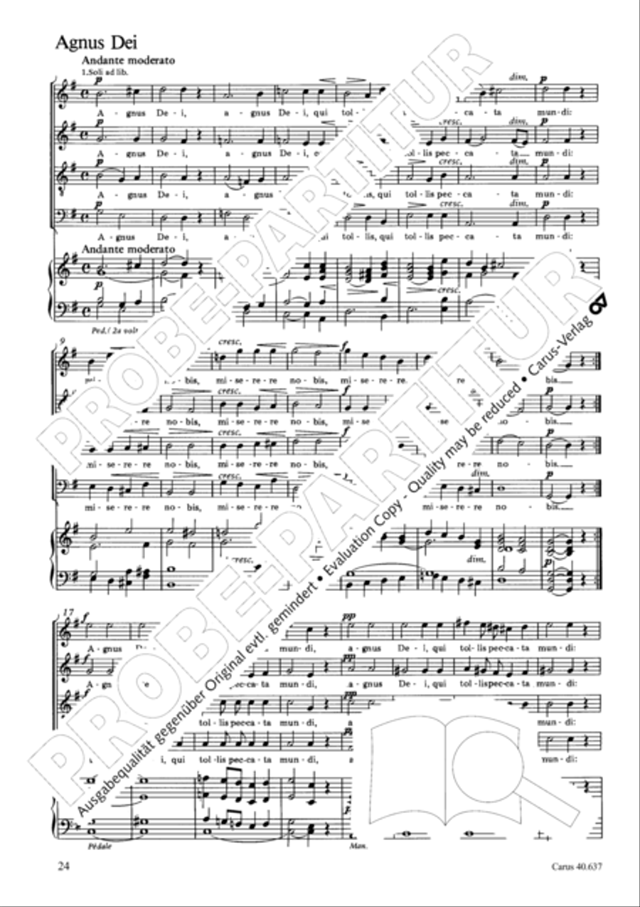 Messe breve no. 6 aux cathedrales 4-Part scores gallery preview page 29