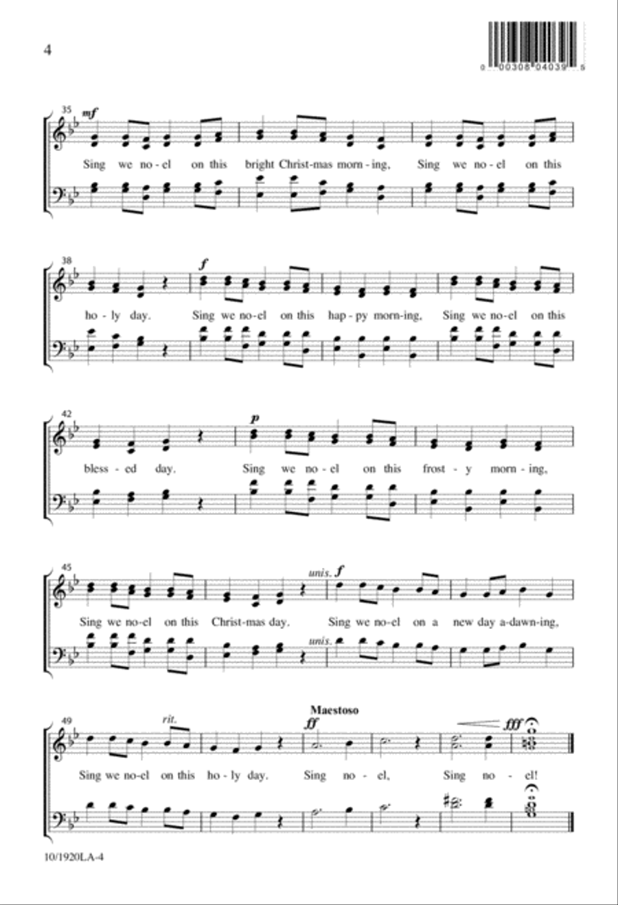 Sing We Noel Sing We Noel 4-Part scores gallery preview page 4