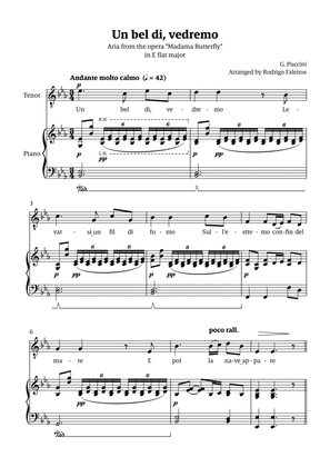 Un Bel Di Vedremo (from Madama Butterfly) - for Tenor - in Eb major