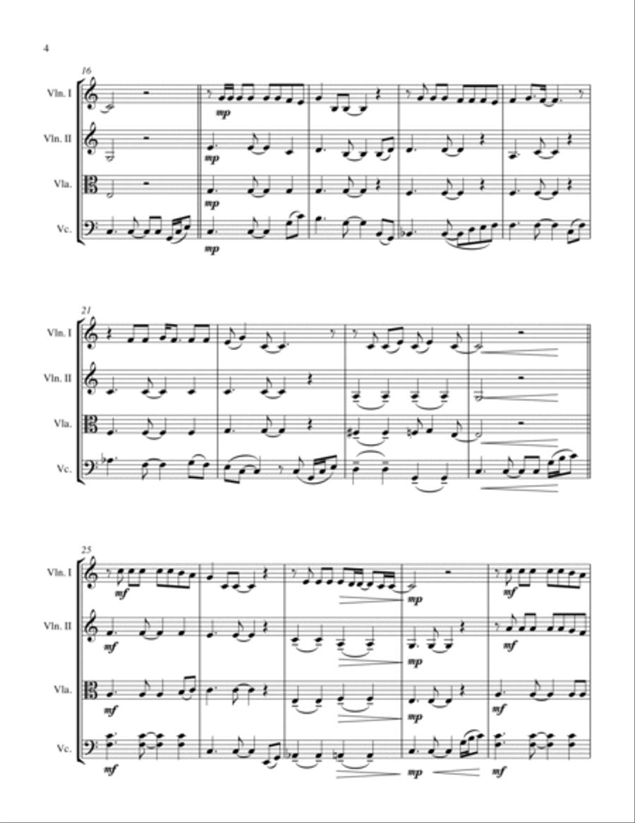 Make You Feel My Love String Quartet scores gallery preview page 5