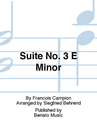 Book cover for Suite No. 3 E Minor