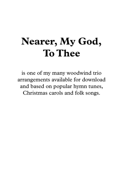 Nearer, My God, To Thee, for Woodwind Trio image number null