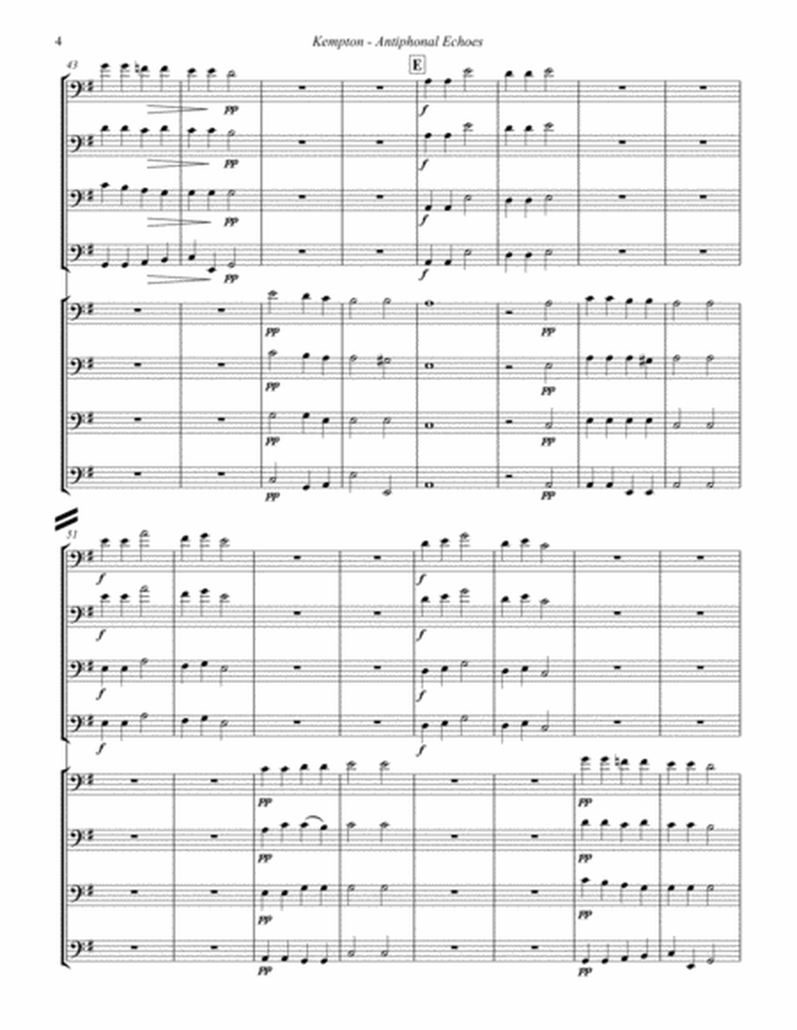 Antiphonal Echoes for 8-part Trombone Ensemble