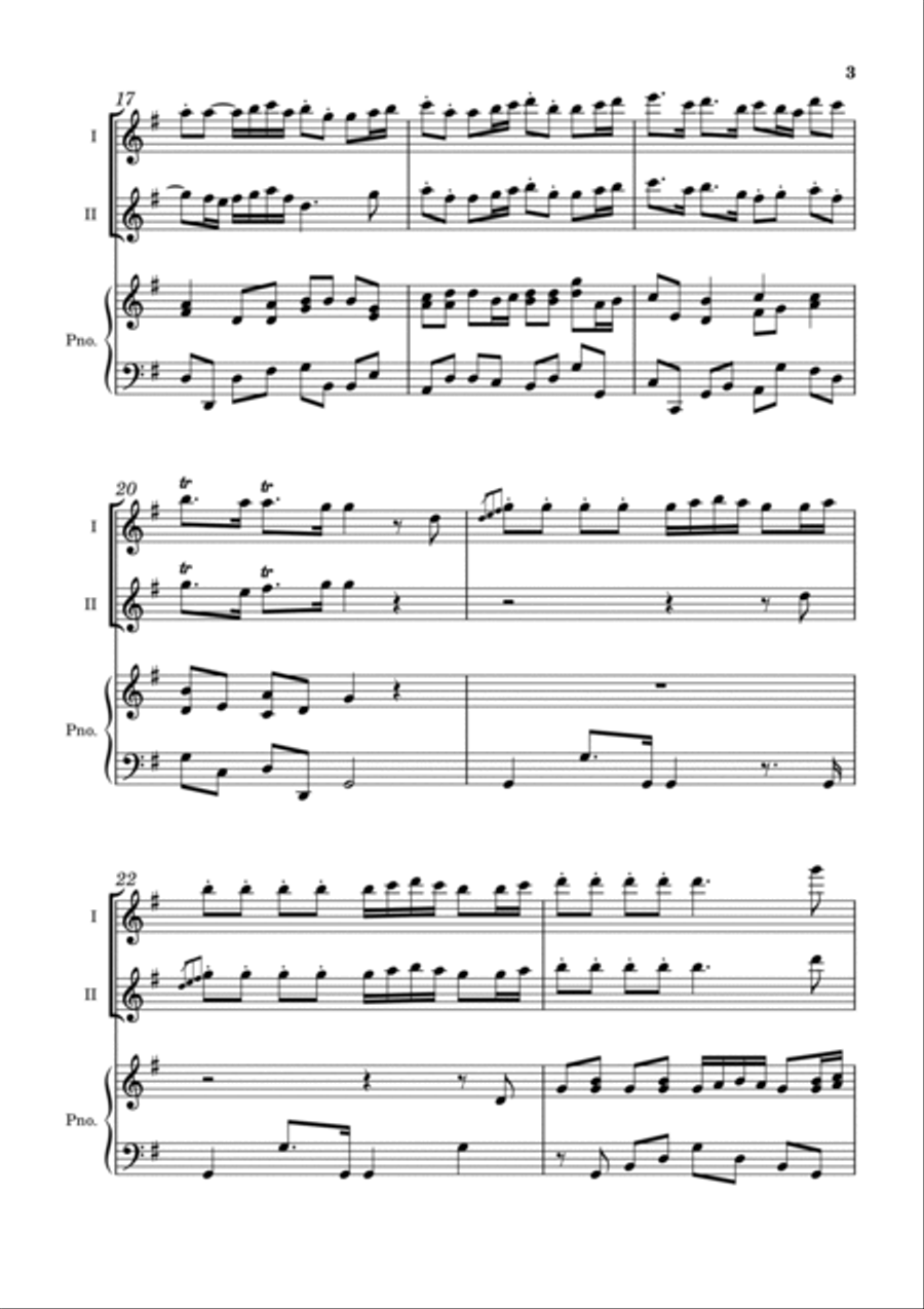 REJOICE! (2 flutes and piano) Flute Duet scores gallery preview page 3