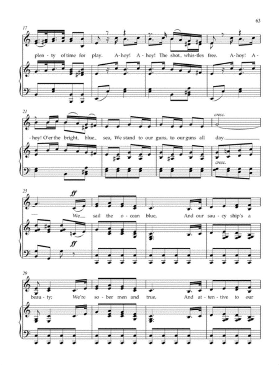 We Sail the Ocean Blue from 'H.M.S. Pinafore' Voice scores gallery preview page 2