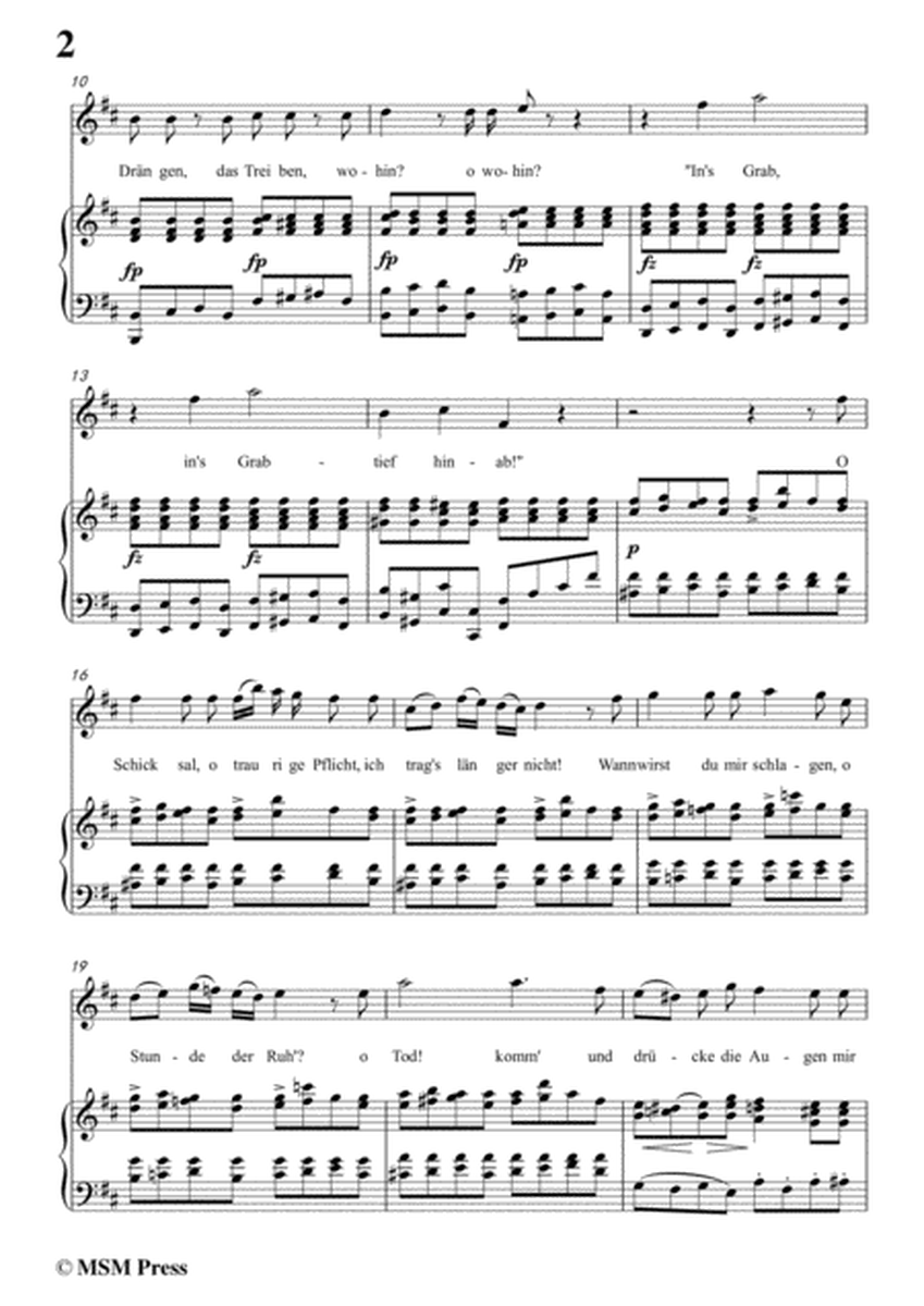Schubert-Todtengräbers Heimweh,in b minor,for Voice&Piano image number null