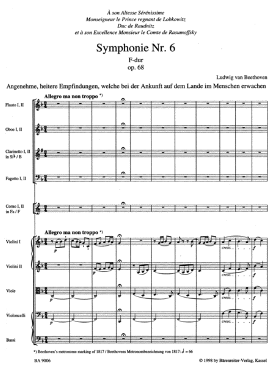 Symphony, No. 6 F major, Op. 68 'Pastorale' Orchestra scores gallery preview page 2