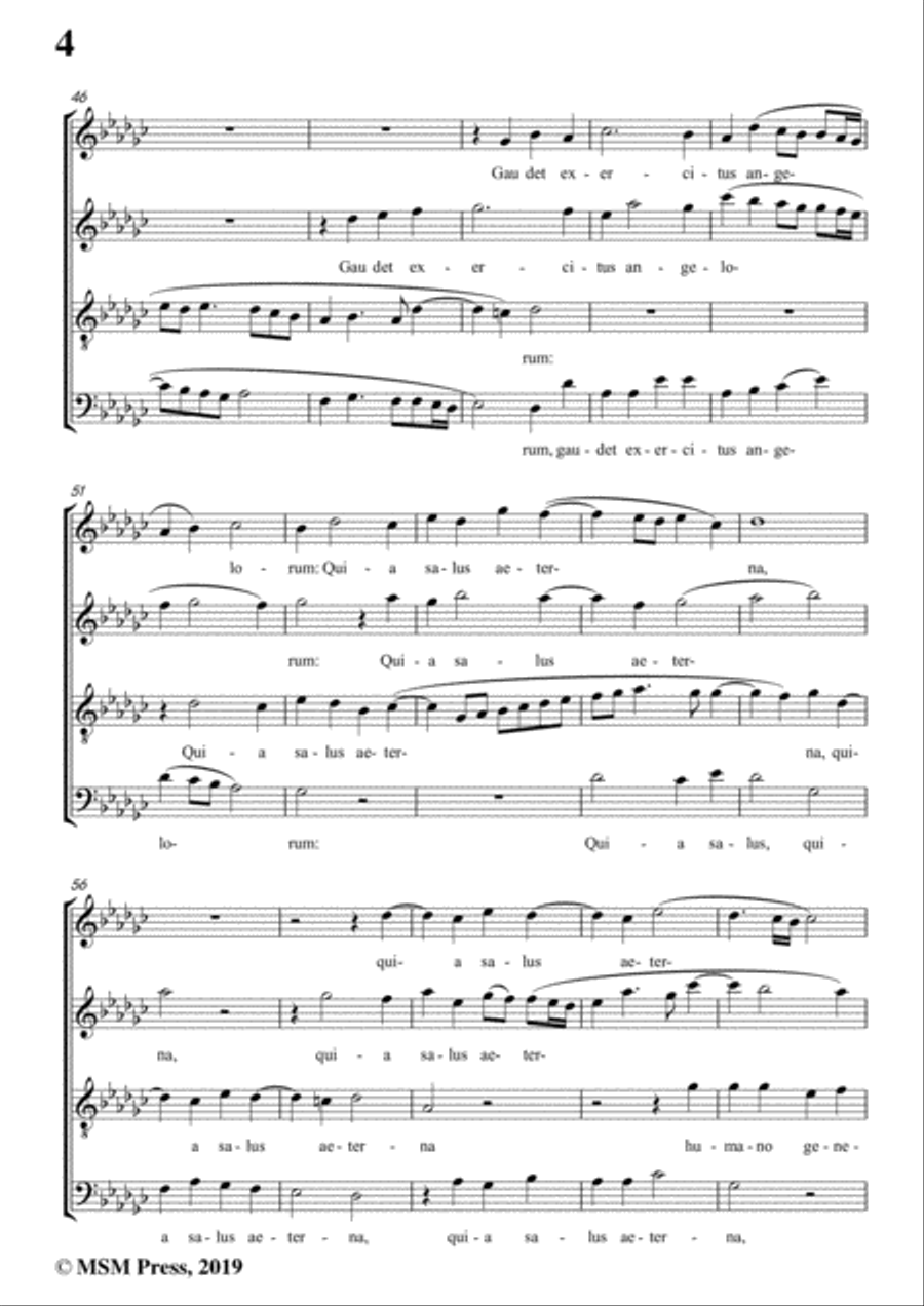 Goudimel-Hodie nobis coelorum,in G flat Major,for A cappella 4-Part scores gallery preview page 6