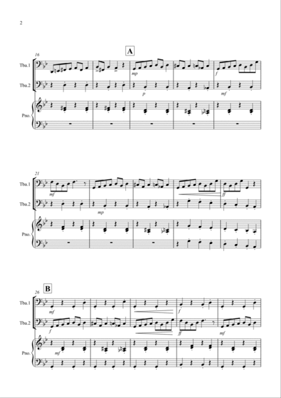 In the Hall of the Mountain King for Tuba Duet Brass Duet scores gallery preview page 2