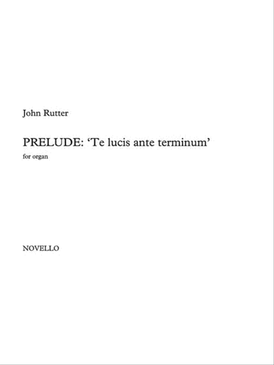 Prelude – Te Lucis Ante Terminum Organ scores gallery preview page 1