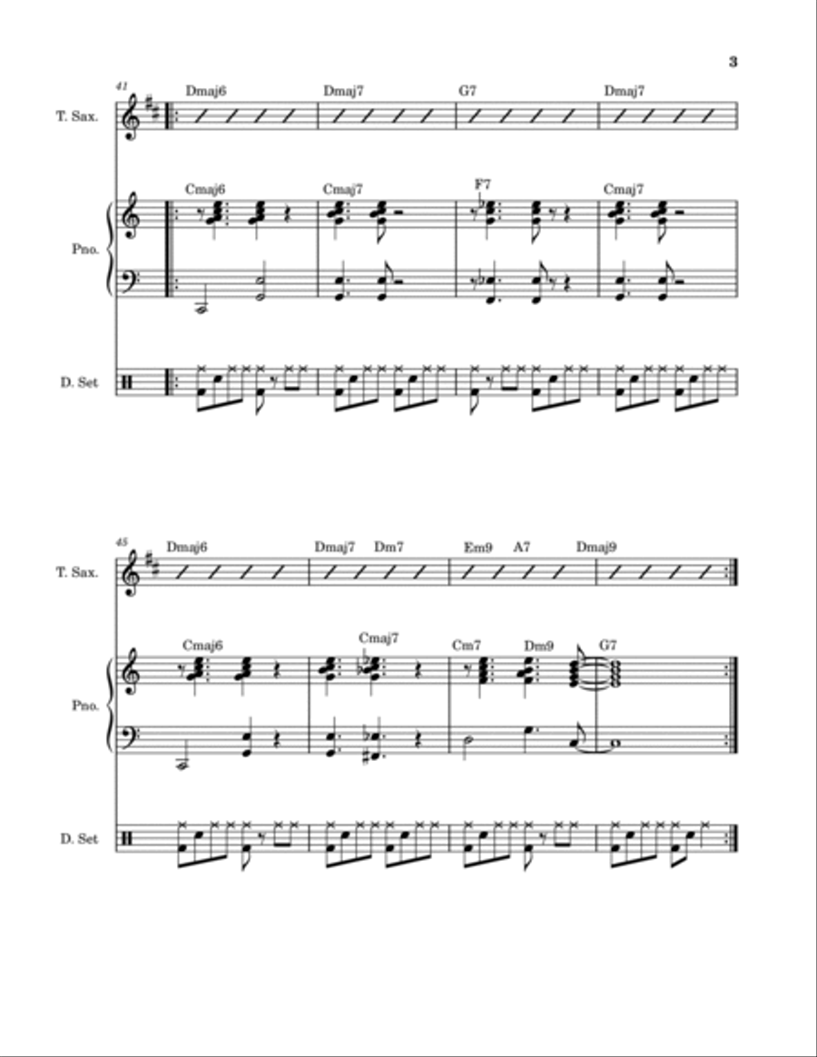 Mary Had a Little Lamb - Jazz Arrangement Jazz Ensemble scores gallery preview page 3