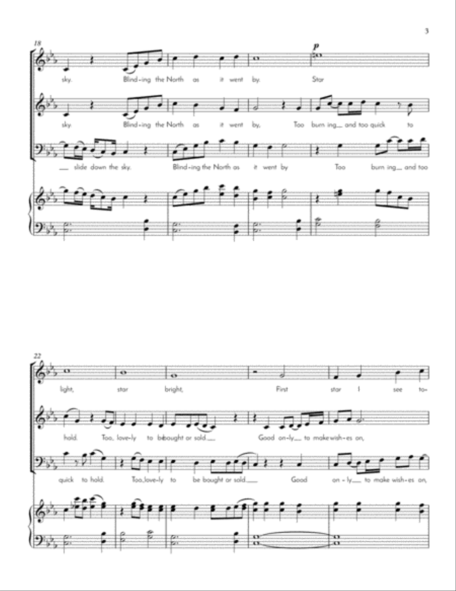 The Falling Star (SAB Choral) 3-Part scores gallery preview page 4