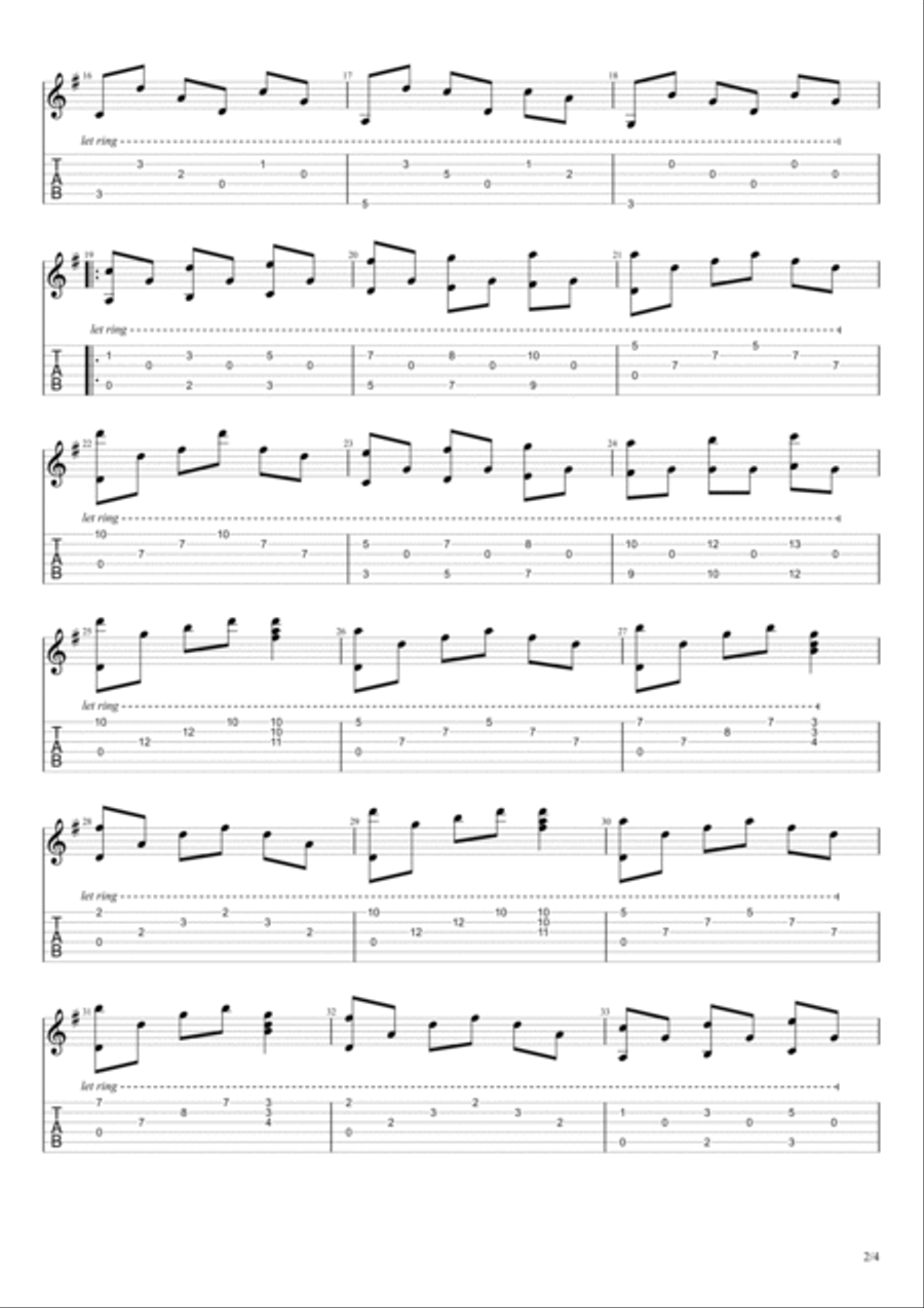 Living Away Acoustic Guitar scores gallery preview page 2