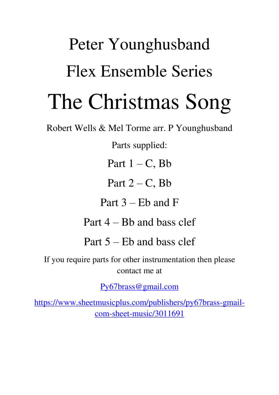 The Christmas Song (chestnuts Roasting On An Open Fire) The Christmas Song (chestnuts Roasting On An Open Fire) Bass Clarinet scores gallery preview page 1