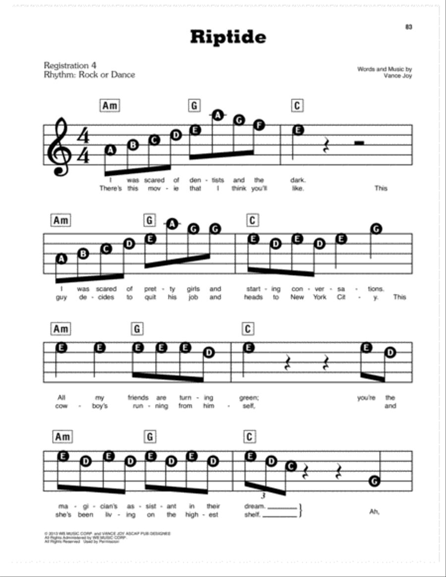Riptide Electronic Keyboard scores gallery preview page 1