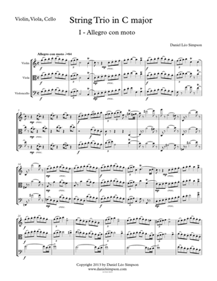String Trio in C Major (Violin, Viola, Cello) 1st Mvt.