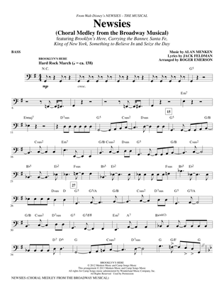Book cover for Newsies (Choral Medley) - Bass