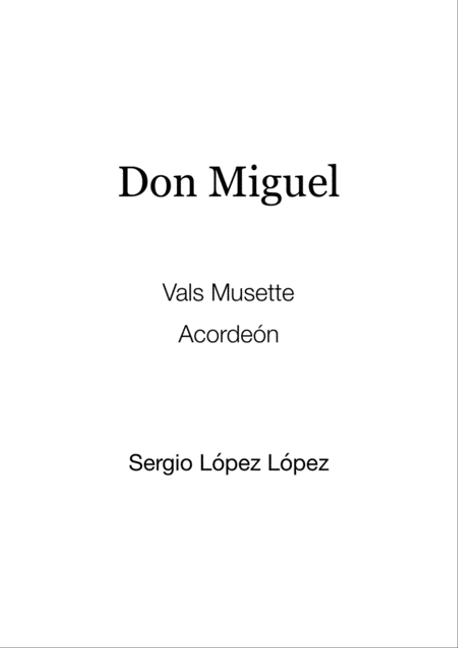 Don Miguel Accordion scores gallery preview page 1