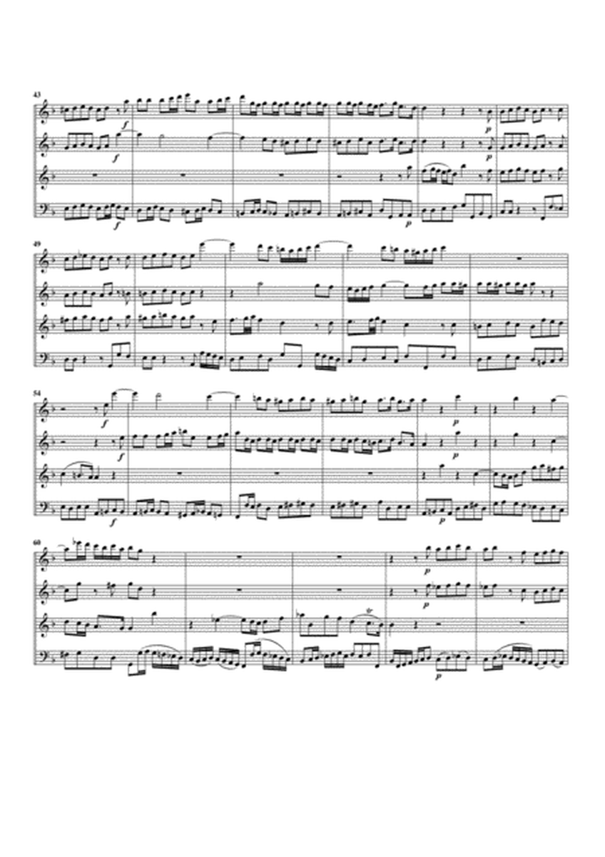 Aria: Getrost! Getrost! Getrost!, from cantata BWV 133 (arrangement for 4 recorders)