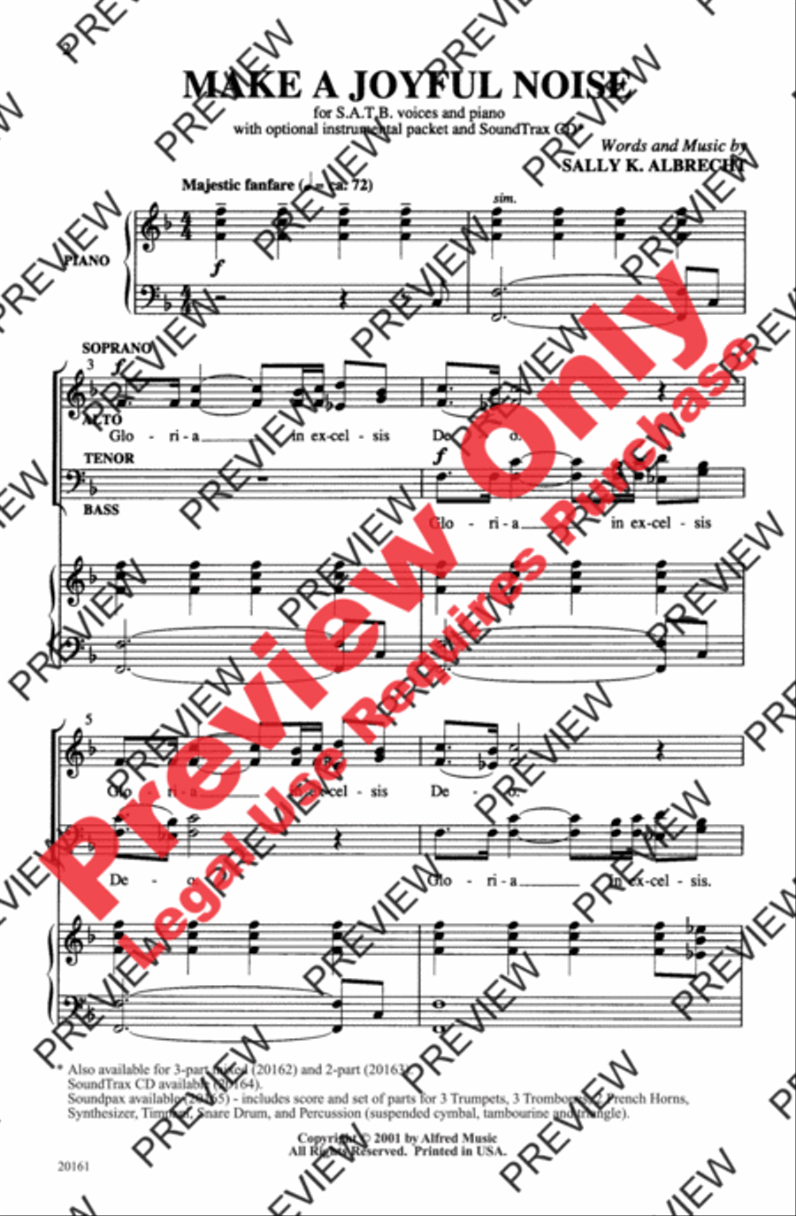 Make a Joyful Noise 4-Part scores gallery preview page 2