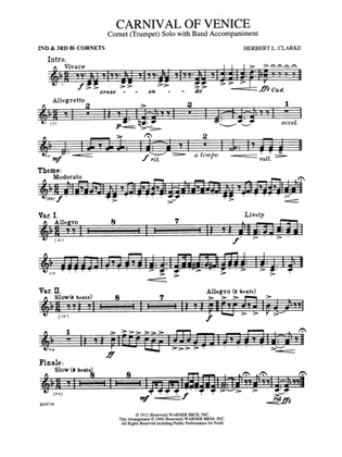 Carnival of Venice (Cornet (Trumpet) Solo with Band Accompaniment): 2nd & 3rd B-flat Cornets