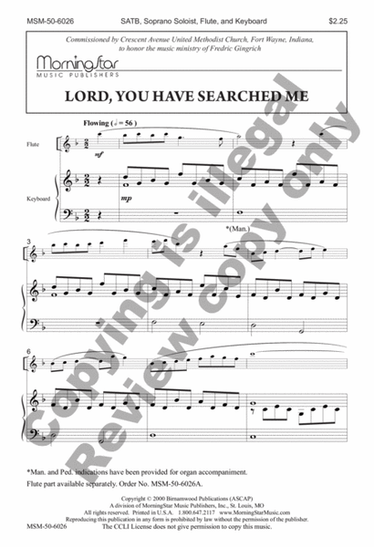 Lord, You Have Searched Me (Choral Score) image number null