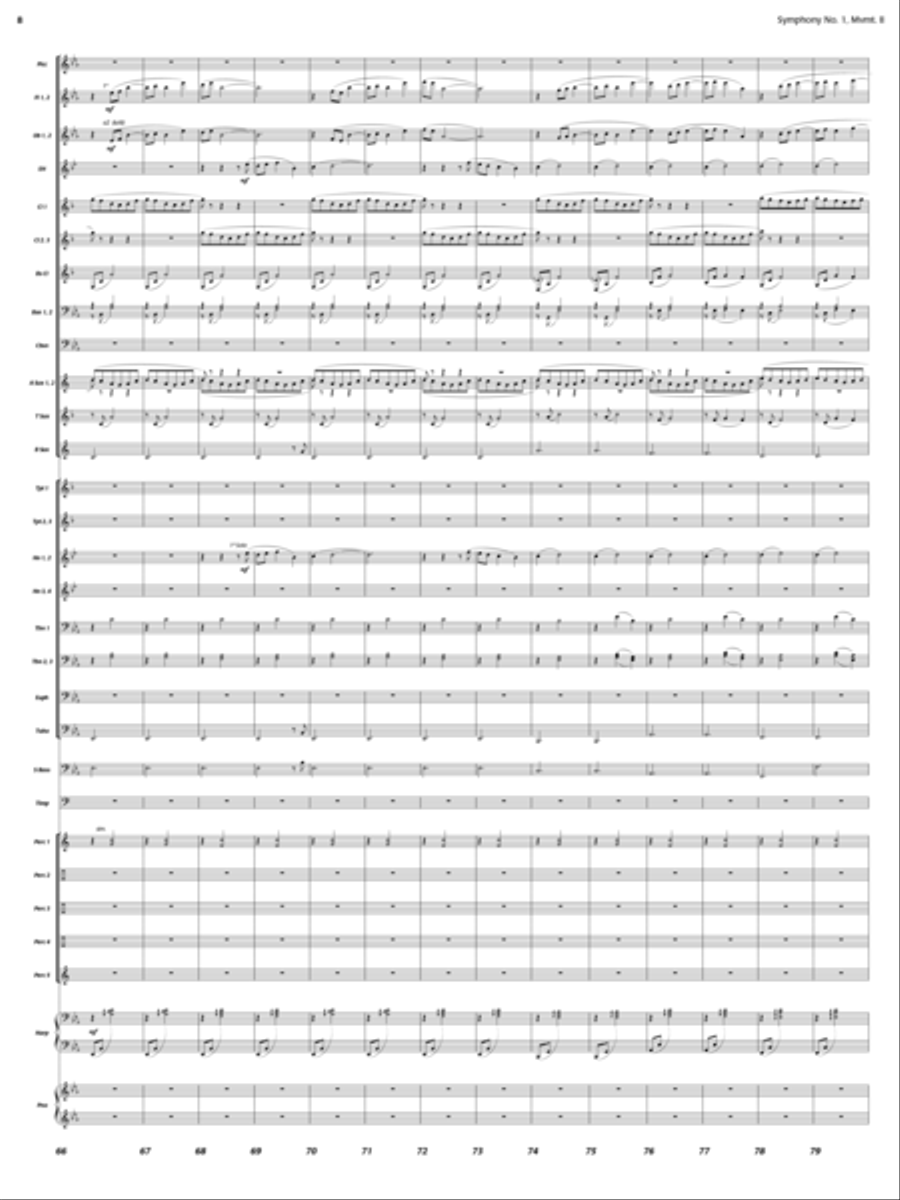 Nocturne (Symphony 1, New Day Rising, Mvt. II) Concert Band scores gallery preview page 7