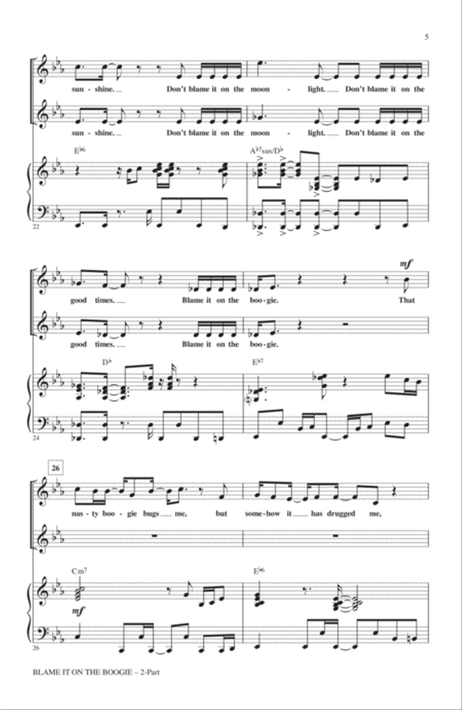 Blame It On The Boogie 2-Part scores gallery preview page 4