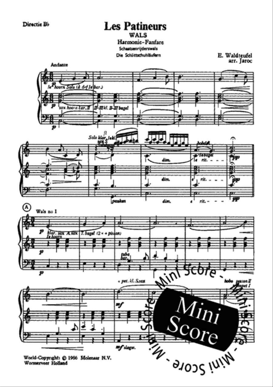 Les Patineurs Fanfare Band scores gallery preview page 3