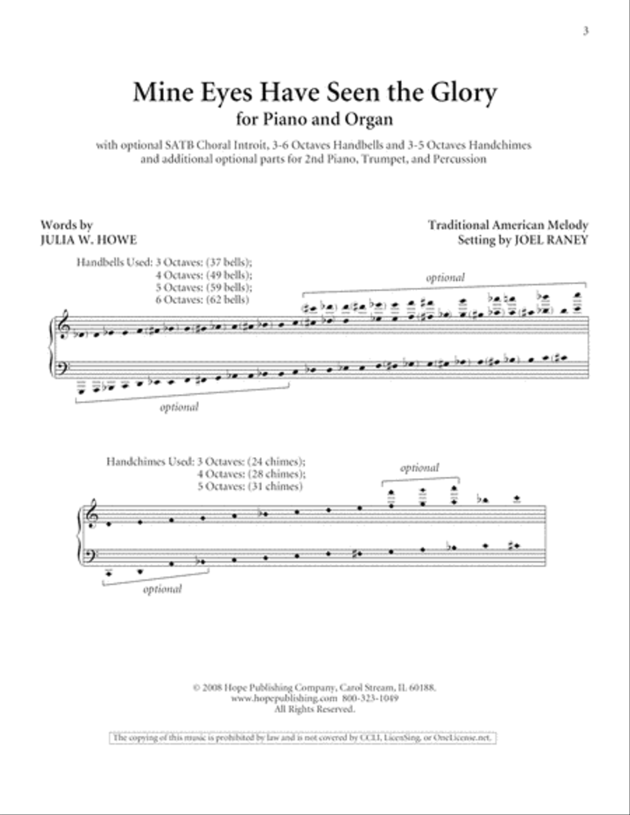 Mine Eyes Have Seen the Glory Mine Eyes Have Seen the Glory 5-Octaves scores gallery preview page 2