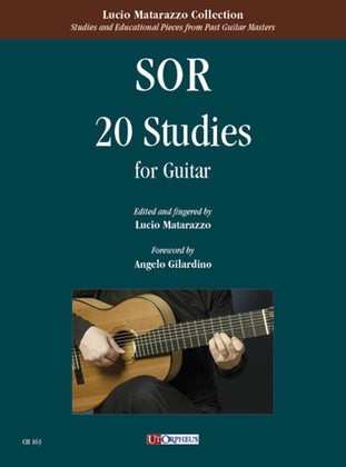 Book cover for 20 Studies for Guitar. Foreword by Angelo Gilardino