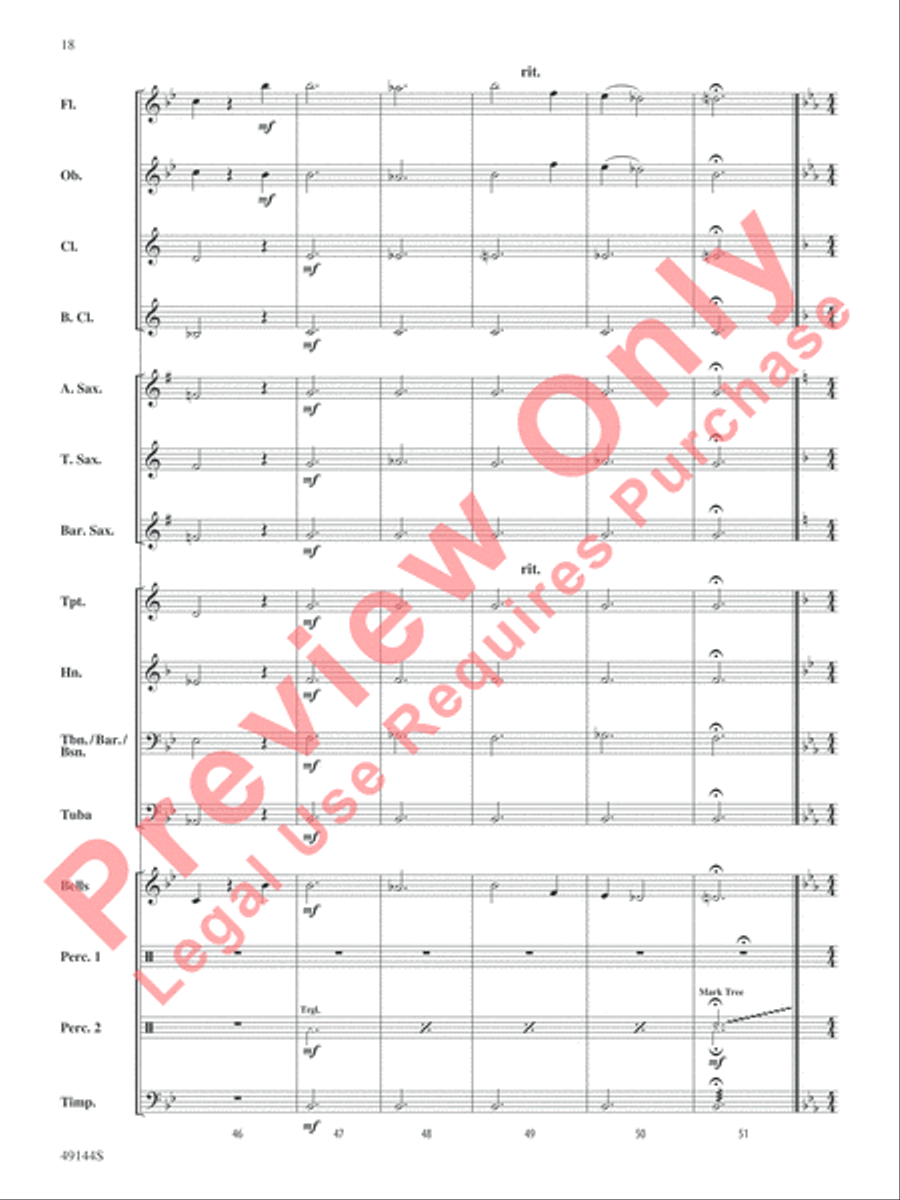Asteroids Concert Band scores gallery preview page 19