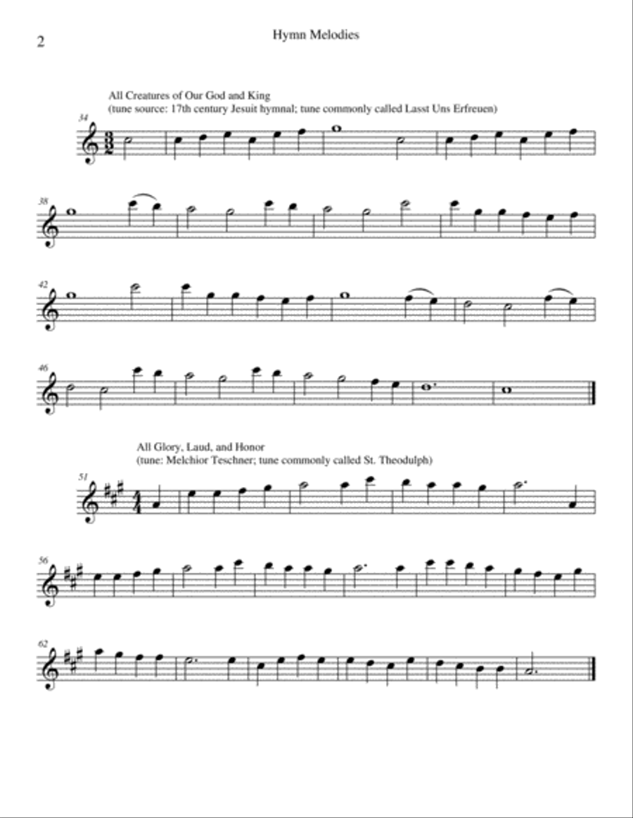 Hymn Melodies Alto Saxophone scores gallery preview page 3