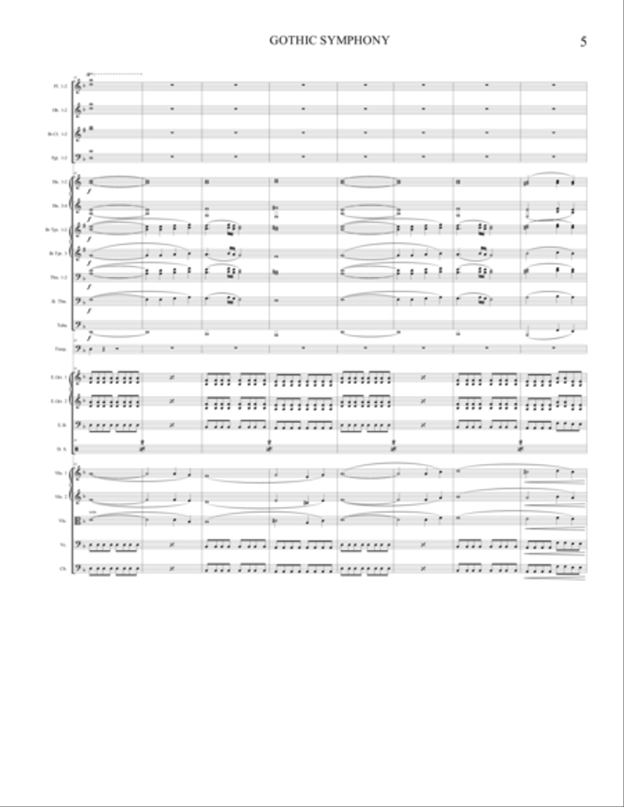 Gothic Symphony - Rock Band and Symphonic Orchestra (Score only) Full Orchestra scores gallery preview page 6